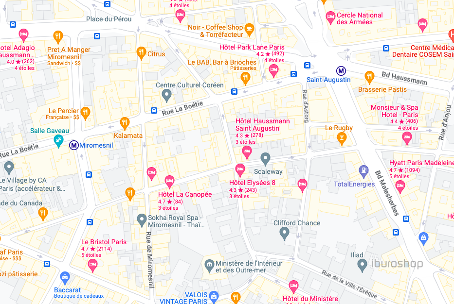 bureaux en location sur PARIS (75008)